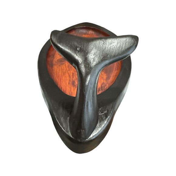 Vintage Hand Hewn Solid Wood Whale Tray - Picture 7 of 9